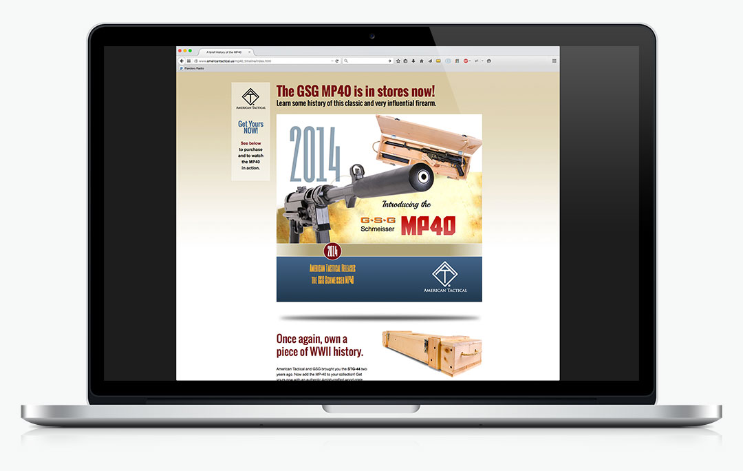 MP40 Launch Landing Page